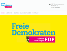 Tablet Screenshot of fdp-fraktion-reutlingen.de